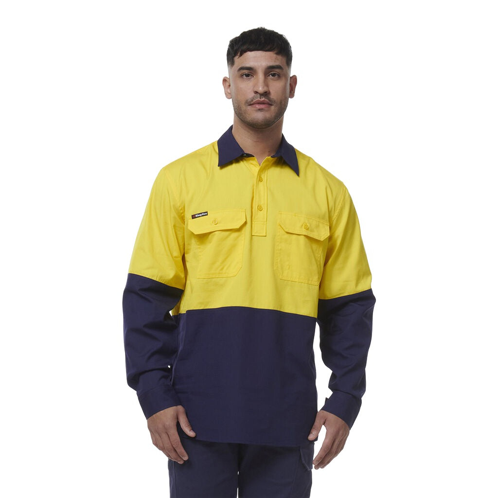 King Gee Workcool  Vented Closed Front Spliced Shirt (K54011)