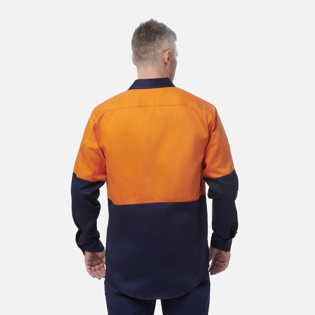 King Gee Originals Hi-Vis Long Sleeve Drill Work Shirt ( K54015 )