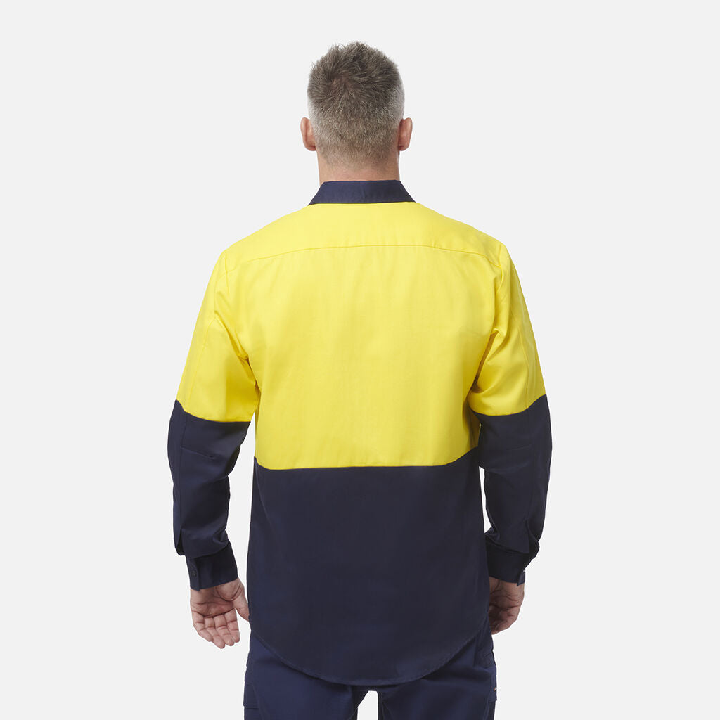 King Gee Originals Hi-Vis Long Sleeve Drill Work Shirt ( K54015 )