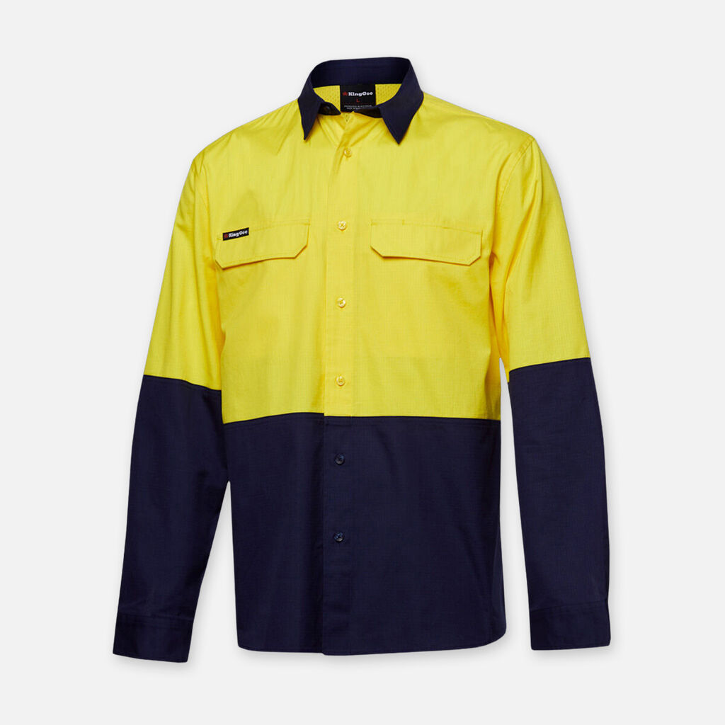 King Gee Workcool Pro Hi-Vis Stretch Long Sleeve Work Shirt (K54027)