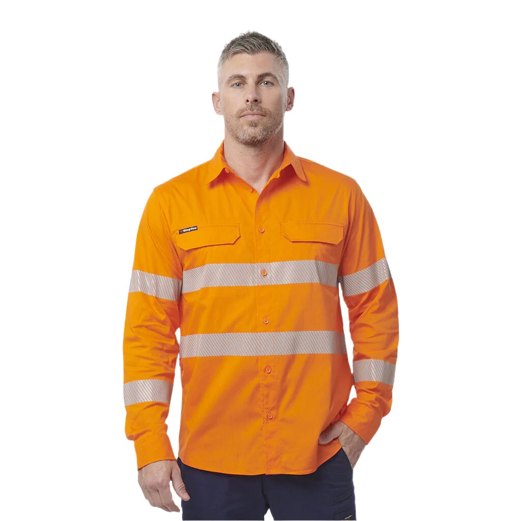 King Gee Workcool Pro Hi-Vis Stretch Reflective Work Shirt (K54031)