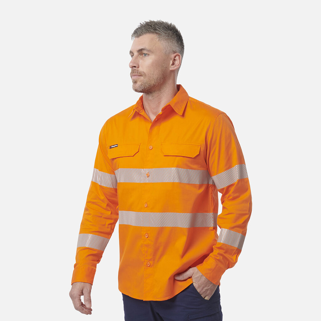 King Gee Workcool Pro Hi-Vis Stretch Reflective Work Shirt (K54031)