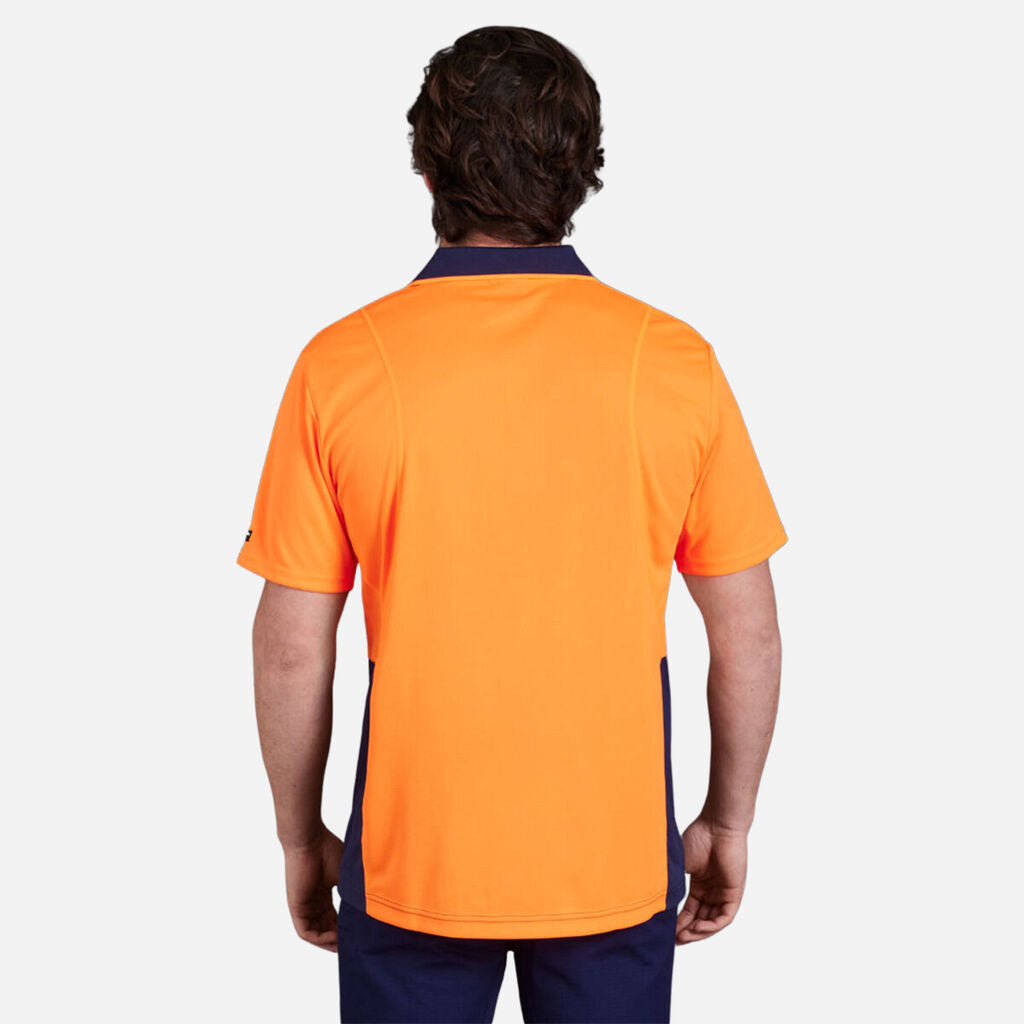 King Gee Workcool Hyperfreeze Hi-Vis Two Tone Short Sleeve Polo Shirt (K54205)