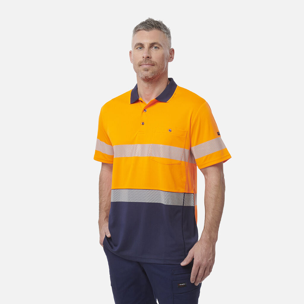 King Gee Workcool Hyperfreeze Hi-Vis Reflective Short Sleeve Polo (K54215 )