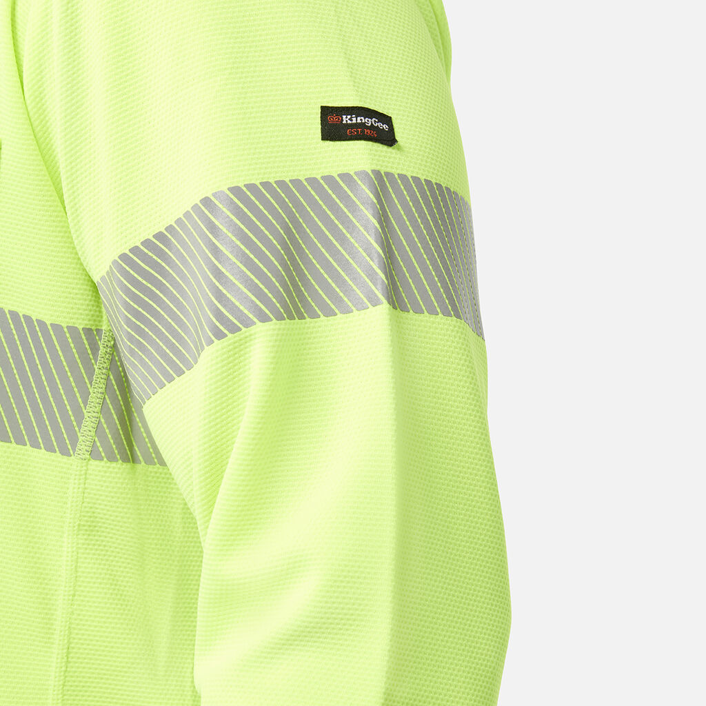 King Gee Workcool Hyperfreeze Hi-Vis Reflective Long Sleeve Polo (K54225)