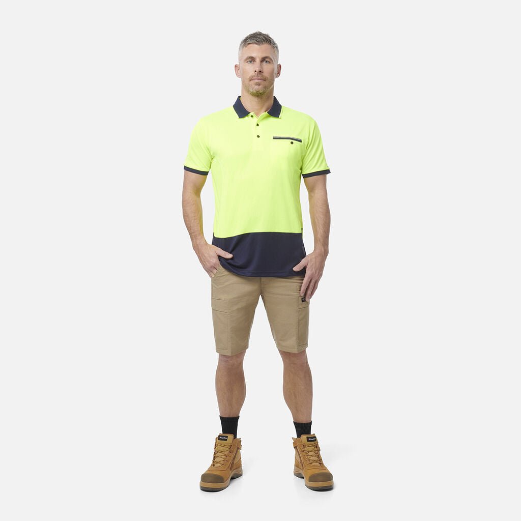 King Gee Workcool Hyperfreeze Hi-Vis Lightweight Short Sleeve Polo (K54845)