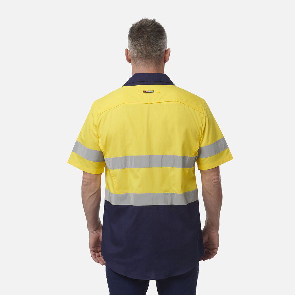 King Gee Workcool 2 Hi-Vis Reflective Short Sleeve Work Shirt (K54885)