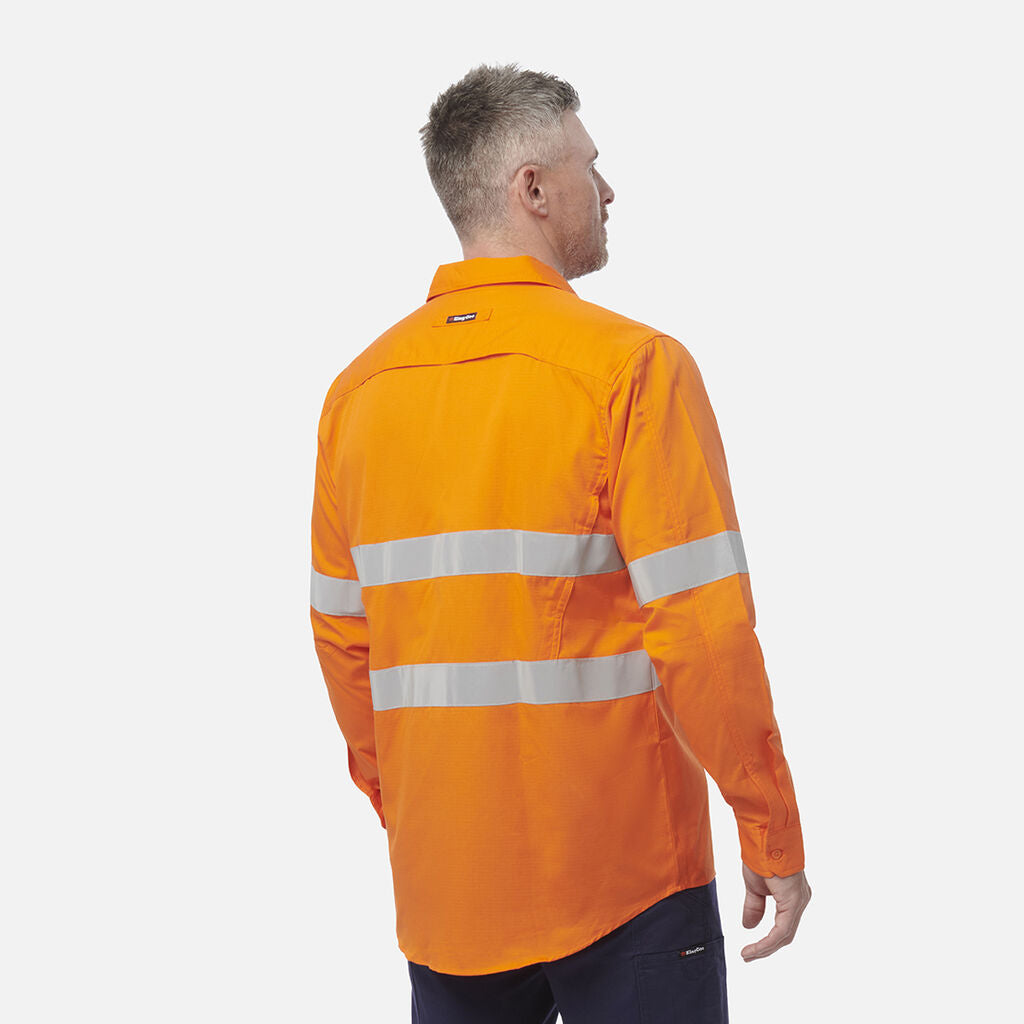 King Gee Workcool 2 Hi-Vis Reflective Long Sleeve Work Shirt (K54890)