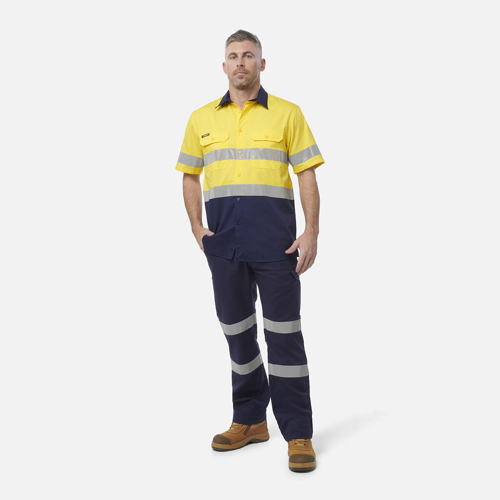 King Gee Workcool Vented Spliced Shirt Taped Short Sleeve (K54911)