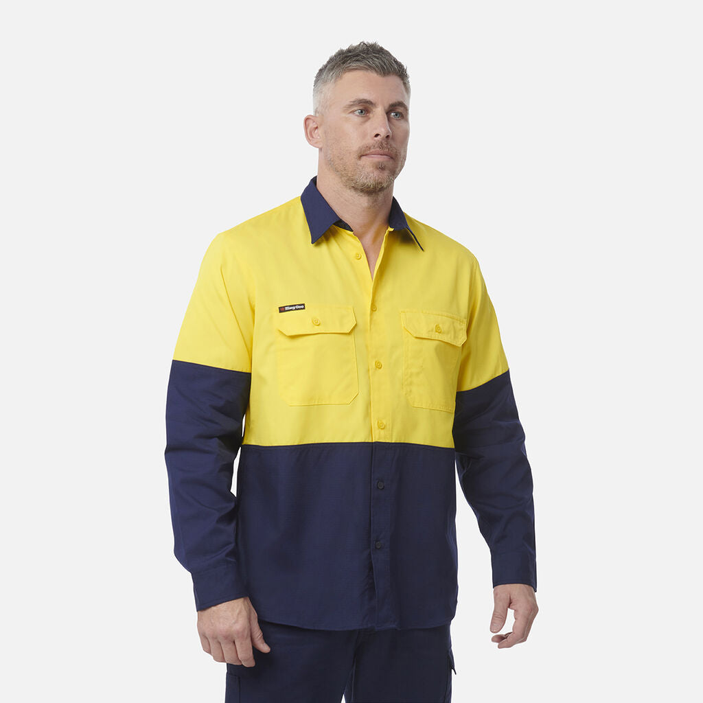 King Gee Workcool Vented Spliced Shirt Long Sleeve (K54912)