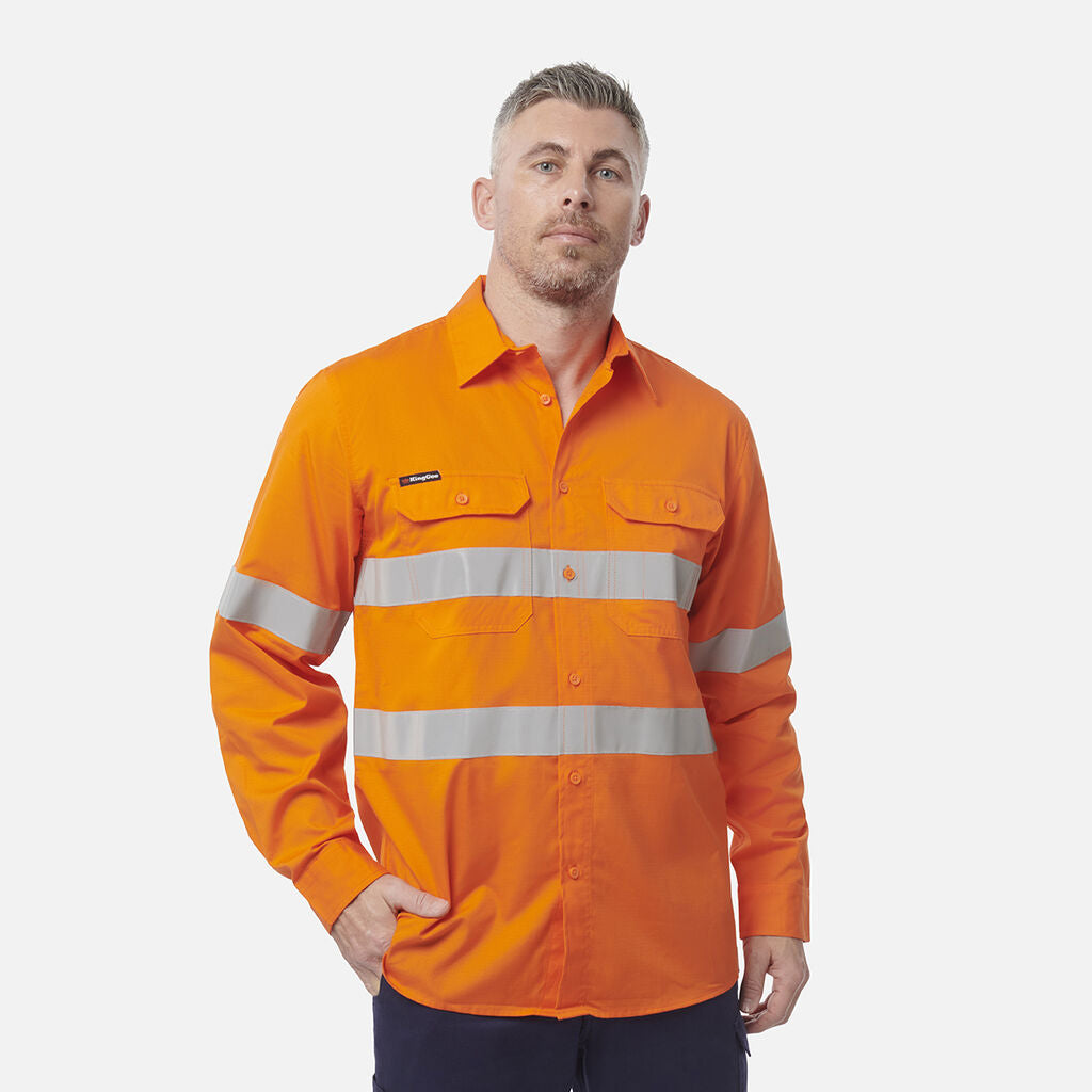 King Gee Workcool Vented Shirt Taped Long Sleeve (K54915)