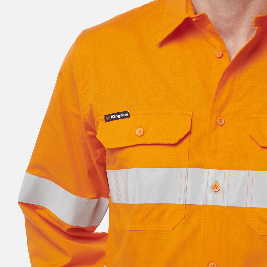 King Gee Workcool Vented Shirt Taped Long Sleeve (K54915)