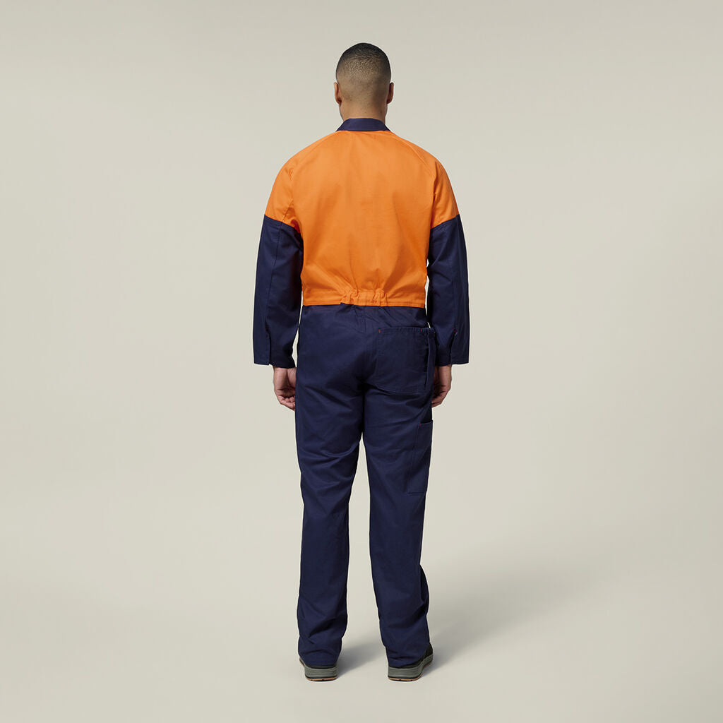 Hard Yakka Hi-vis 2Tone Cotton Drill Coverall (Y00270)