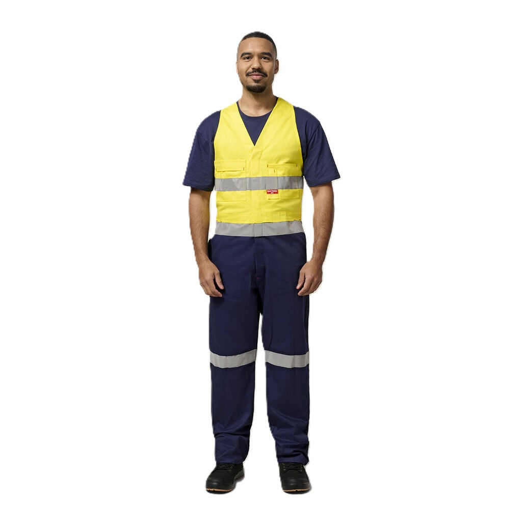 Hard Yakka Hi-Vis 2Tone Action Back Cotton Taped Overall (Y01055)