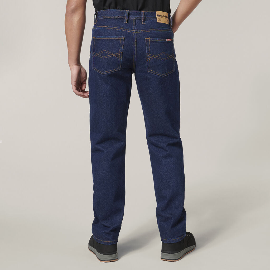 Hard Yakka Heavy Duty Washed Denim Work Jeans (Y03514)