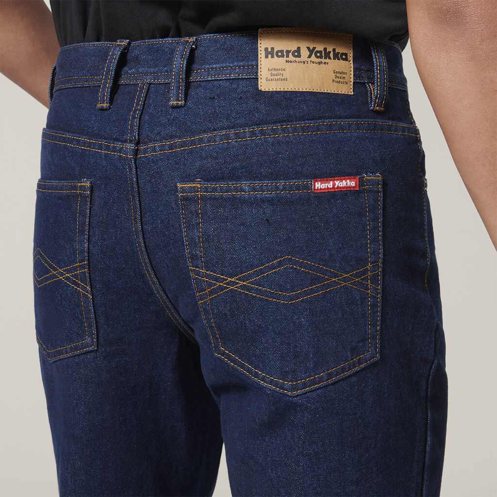 Hard Yakka Heavy Duty Washed Denim Work Jeans (Y03514)