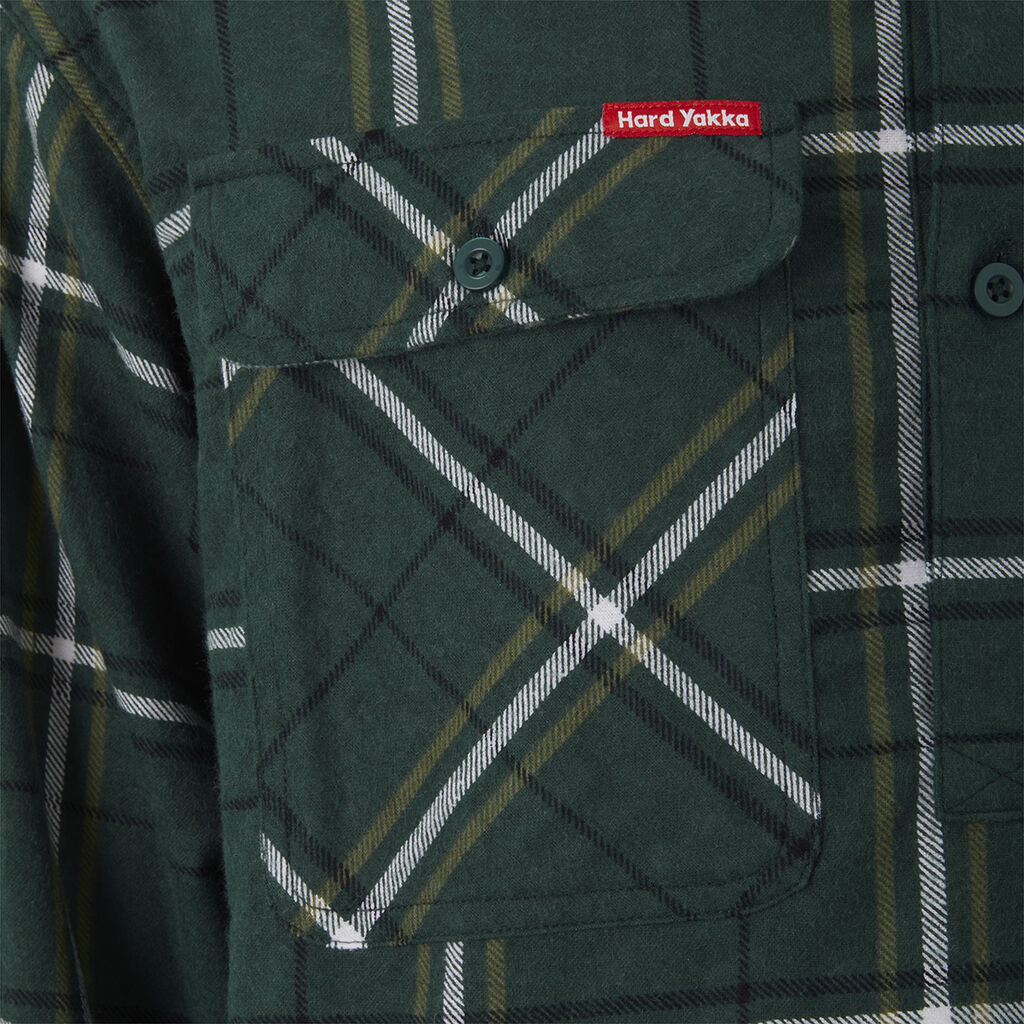 Hard Yakka Core Long Sleeve Closed Front Check Flannel Shirt (Y04006)