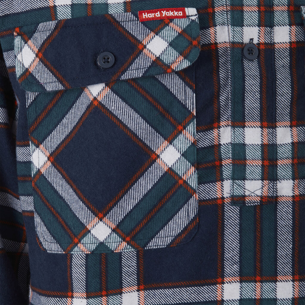 Hard Yakka Core Long Sleeve Closed Front Check Flannel Shirt (Y04006)