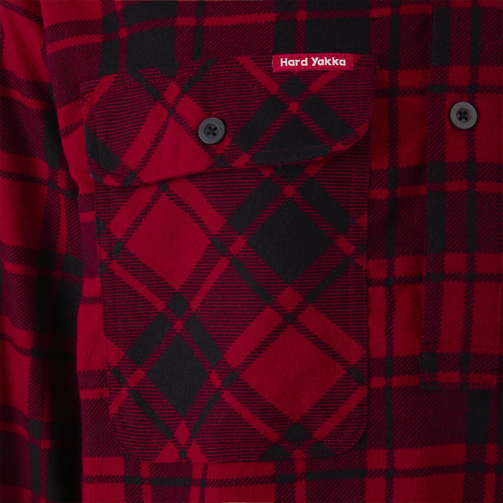 Hard Yakka Core Long Sleeve Closed Front Check Flannel Shirt (Y04006)