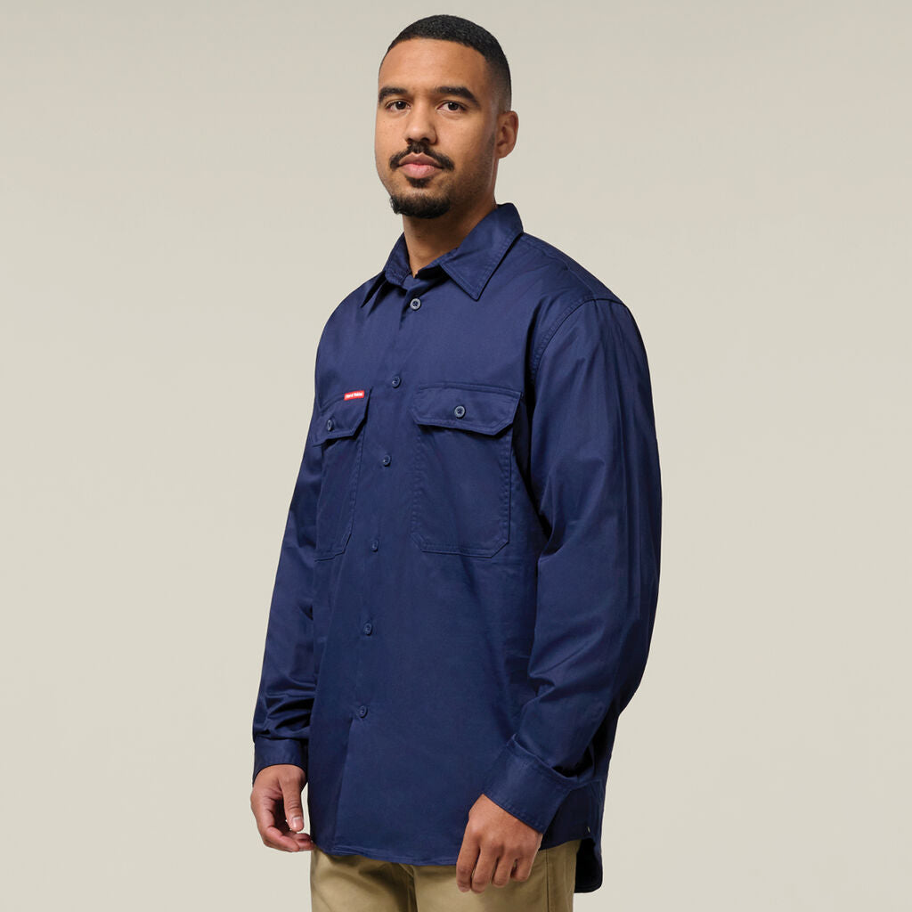 Hard Yakka Core Long Sleeve Lightweight Vented Cotton Shirt (Y04630)