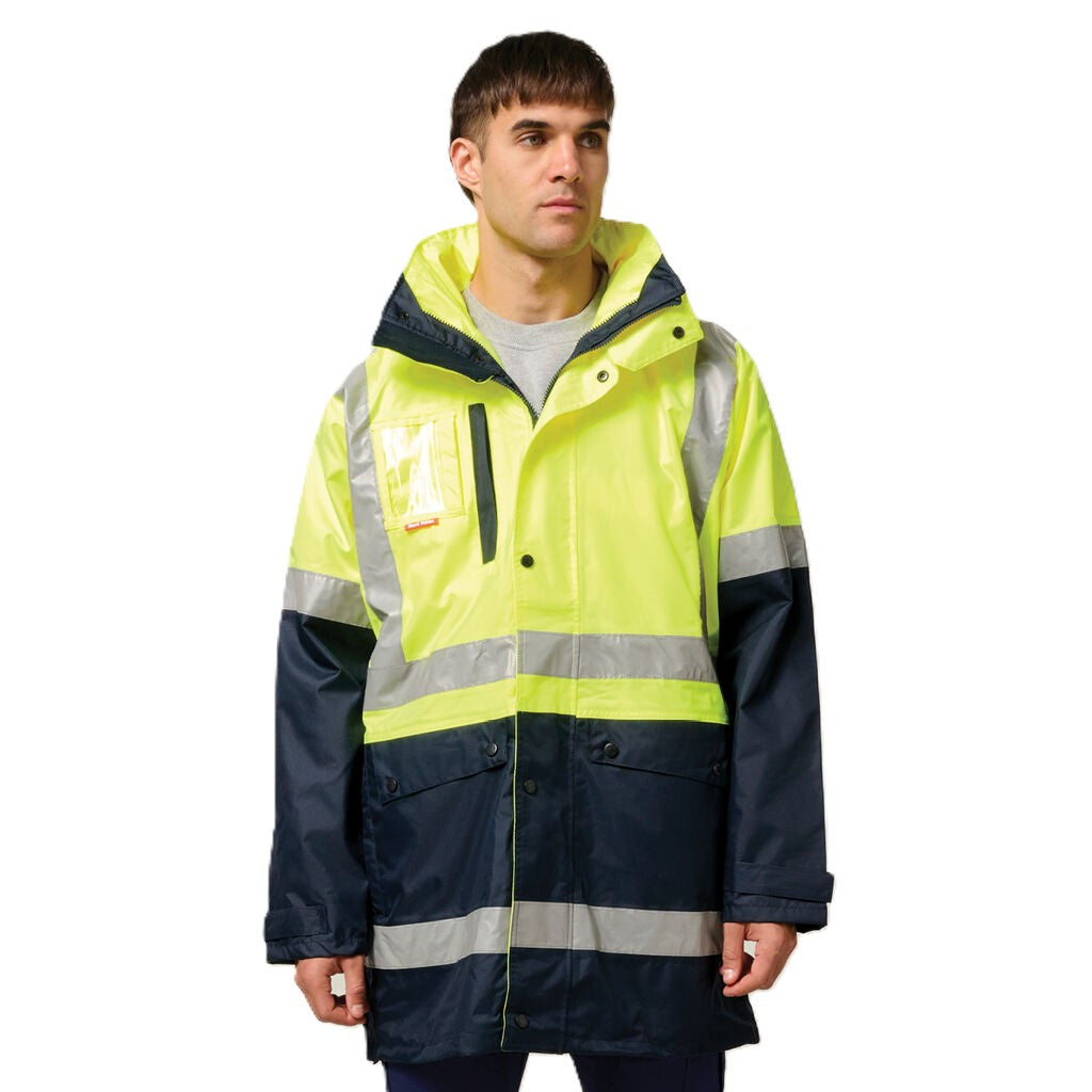 Hard Yakka Hi-Vis 4-In-1 Taped Wet Weather Jacket (Y06057)