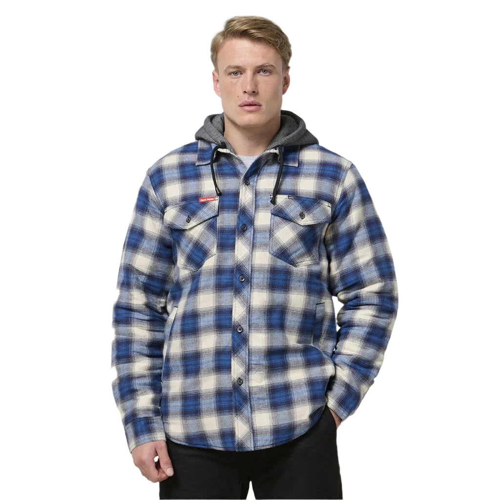 Hard Yakka Quilted Flannel Hooded Shacket (Y06690)