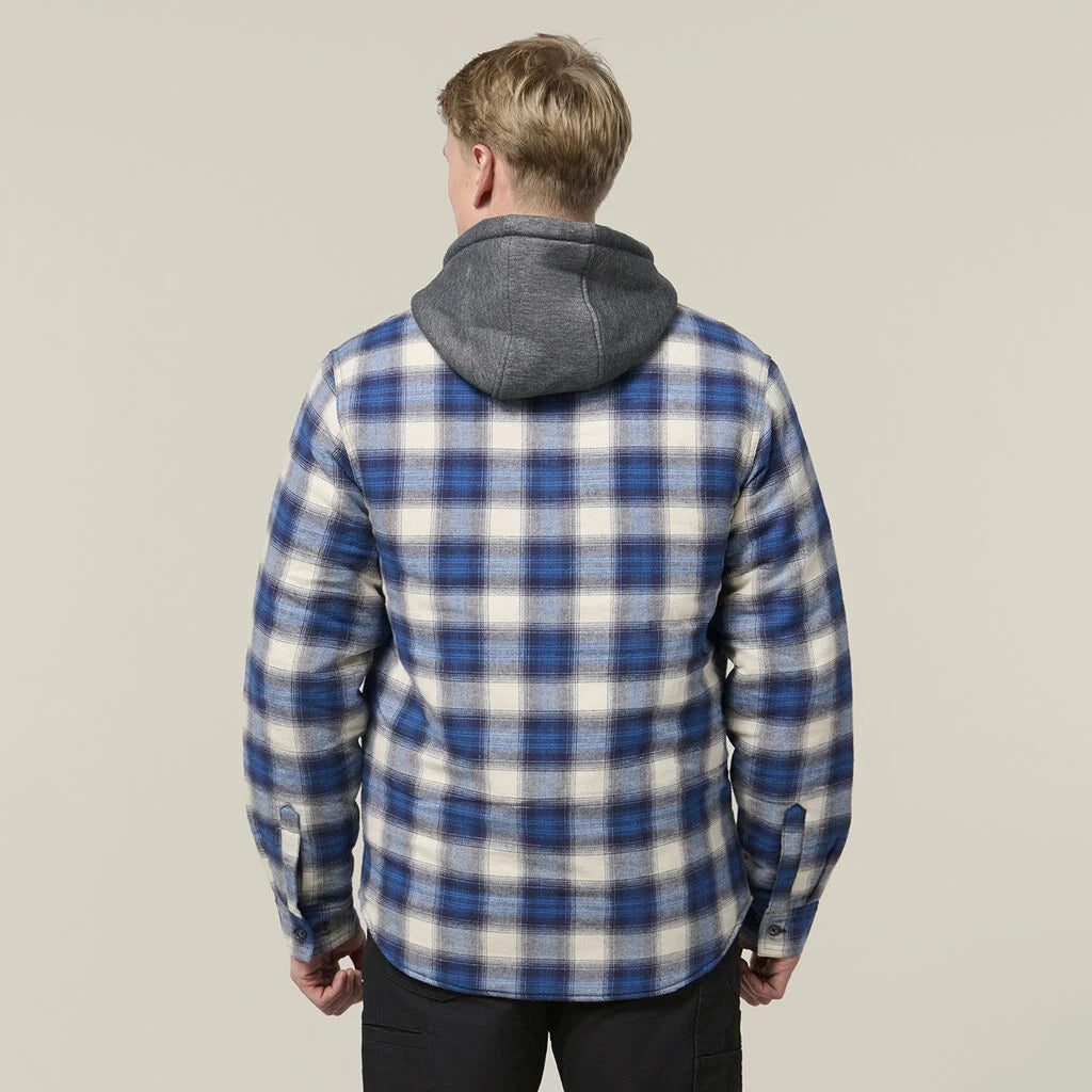 Hard Yakka Quilted Flannel Hooded Shacket (Y06690)