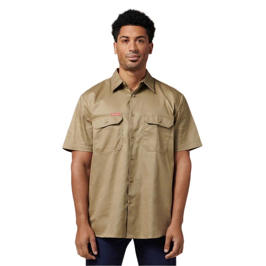 Hard Yakka Short Sleeve Open Front Cotton Drill Work Shirt (Y07510)