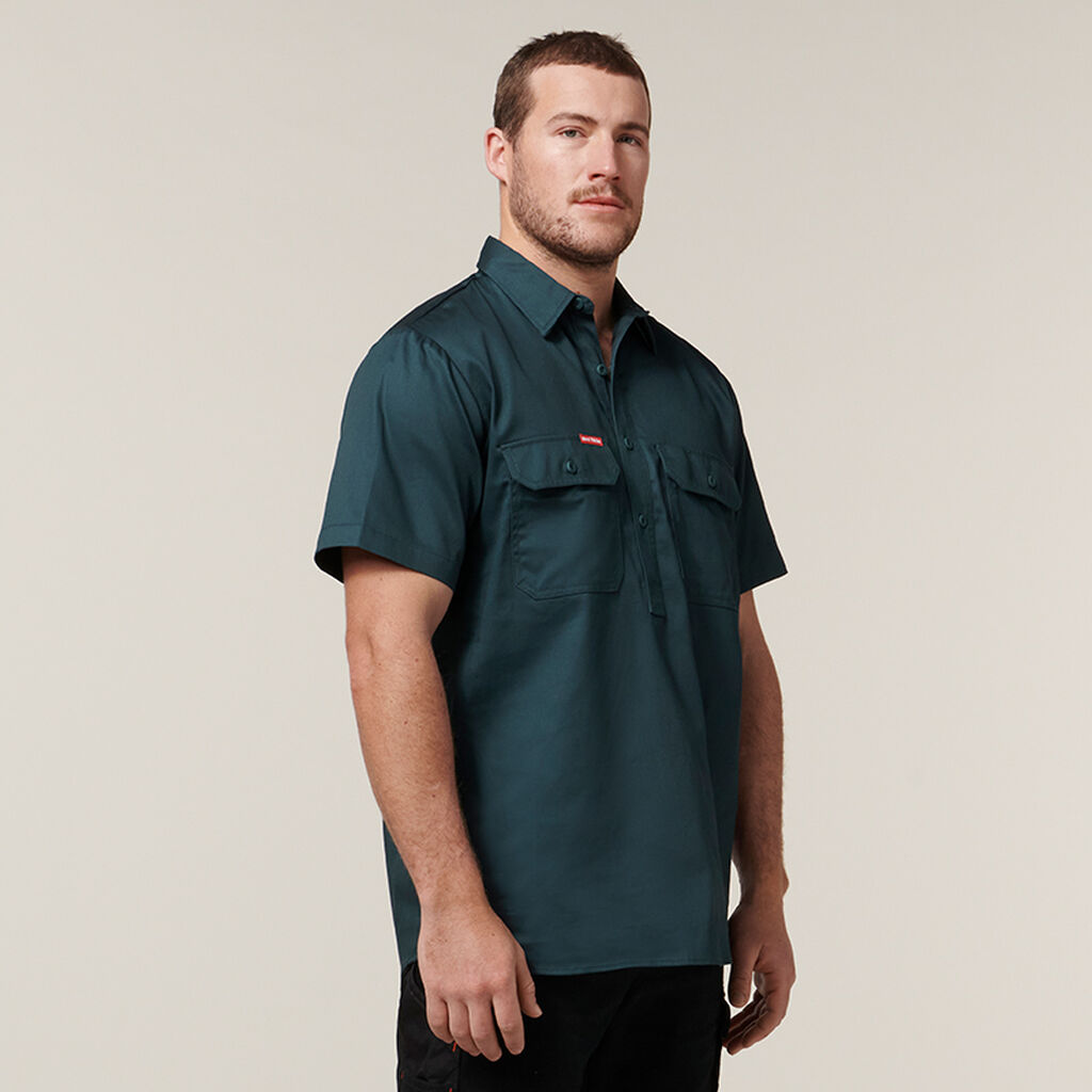 Hard Yakka Cotton Drill Shirt Closed Front Short Sleeve (Y07540)