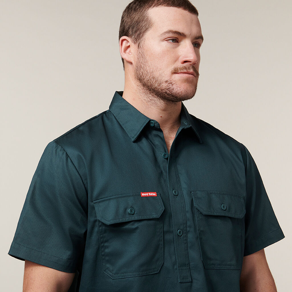 Hard Yakka Cotton Drill Shirt Closed Front Short Sleeve (Y07540)