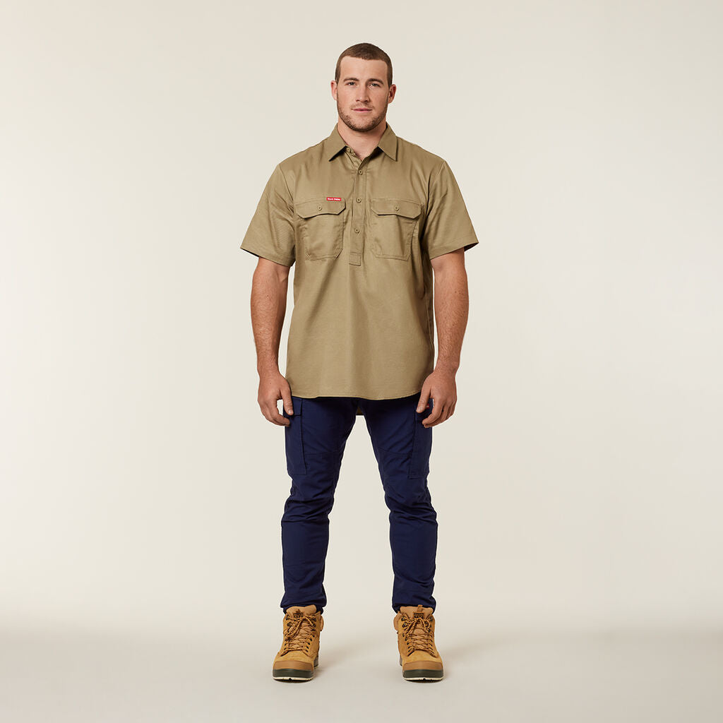 Hard Yakka Cotton Drill Shirt Closed Front Short Sleeve (Y07540)