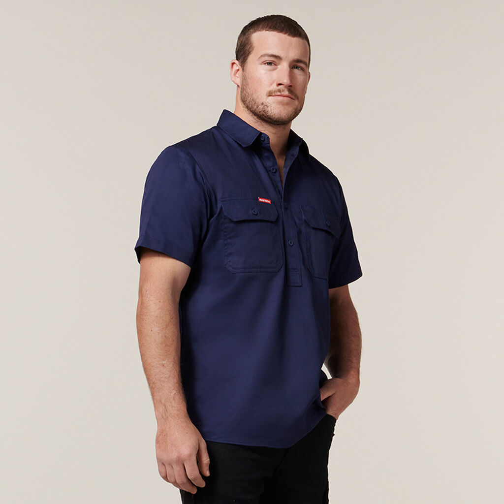 Hard Yakka Cotton Drill Shirt Closed Front Short Sleeve (Y07540)