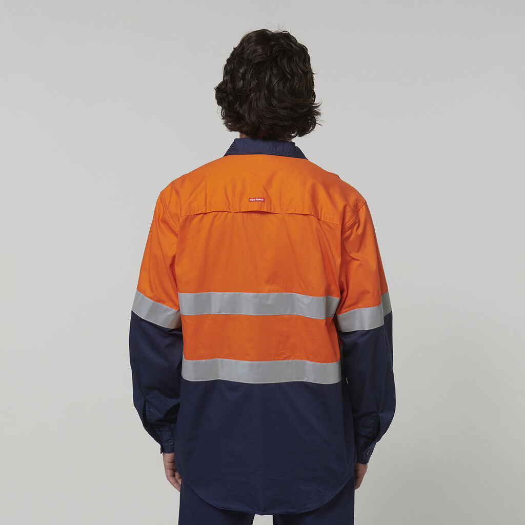 Hard Yakka Core Hi-Vis Long Sleeve 2 Tone Taped Vented Cotton Shirt (Y07940)