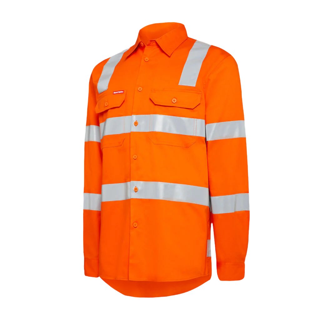 Hard Yakka Women's Core Biomotion Hi-vis Taped Long Sleeve Cross Back (Y08420)