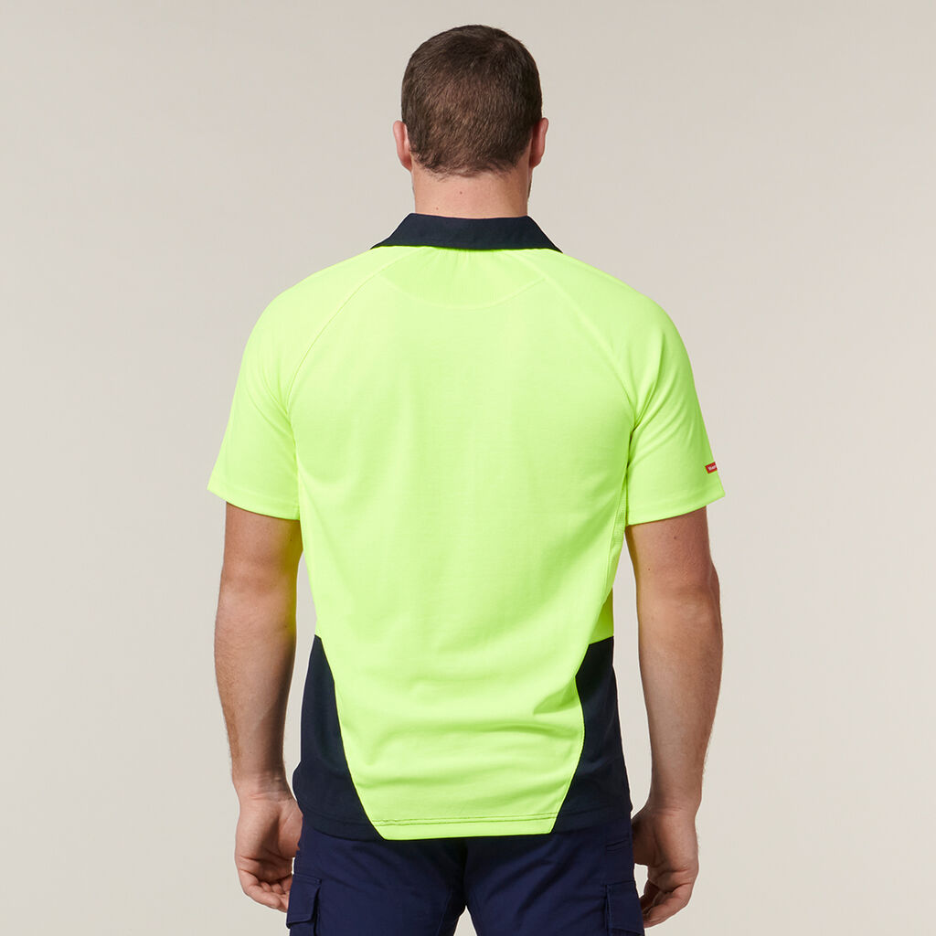 Hard Yakka Core Hi-Vis 2 Tone Vented Short Sleeve Polo (Y11396)