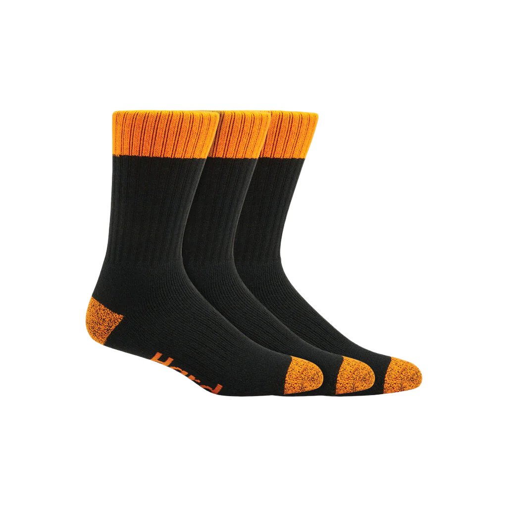 Hard Yakka Core Hi Vis Work Crew Sock - 3 Pack (Y20014)