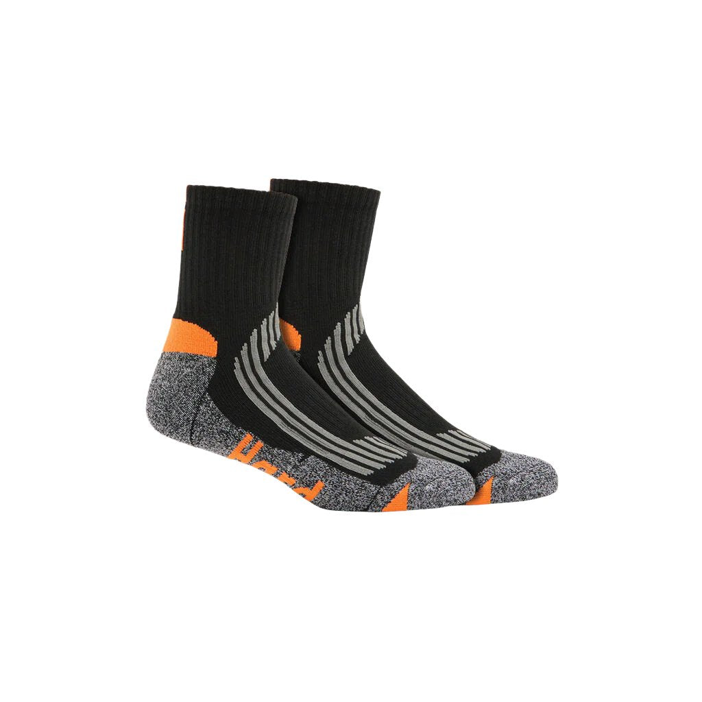 Hard Yakka Core Coolmax Padded Quarter Crew Sock - 2 Pack (Y20017)