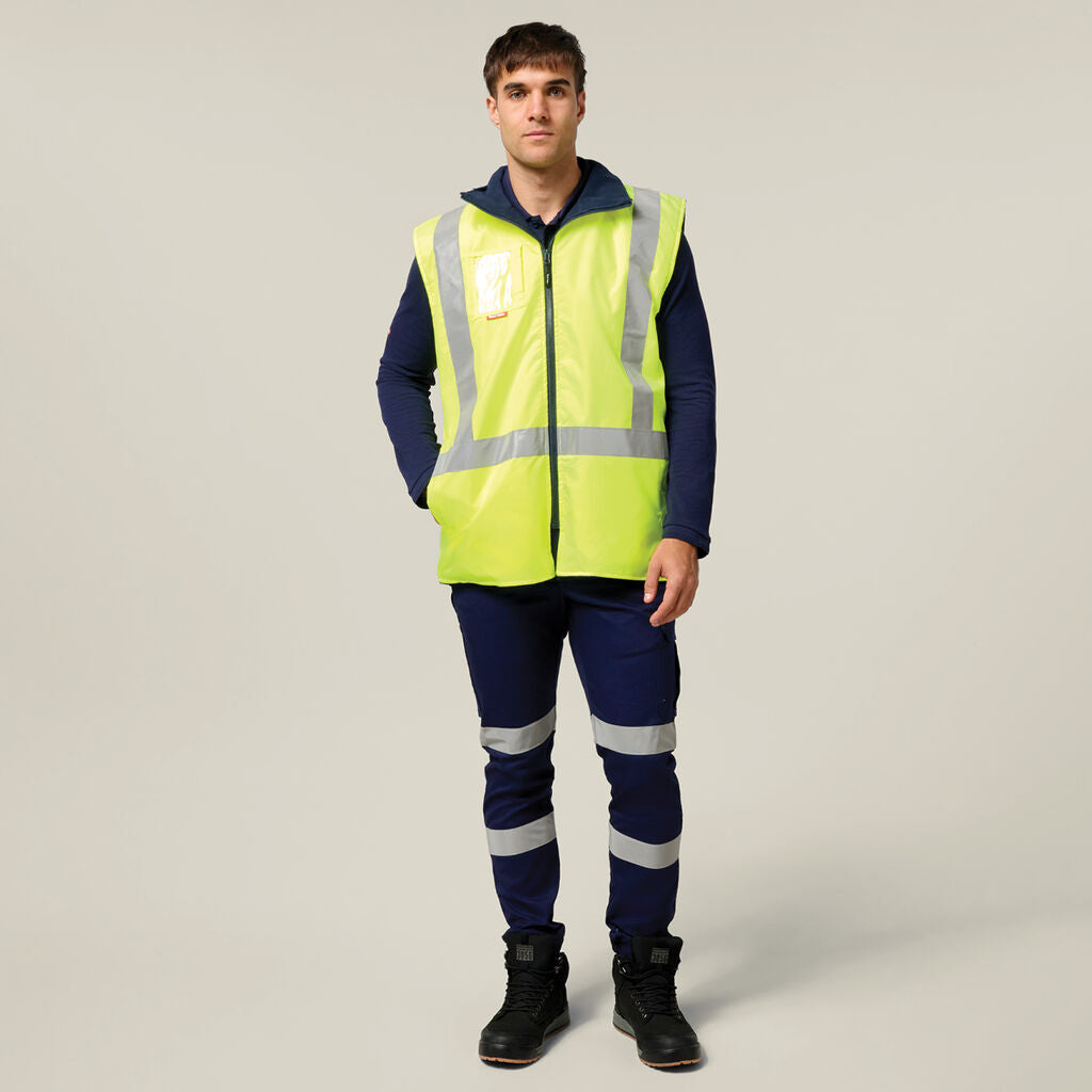 Hard Yakka Hi-Vis Taped All Weather Fleece Vest (Y21480)