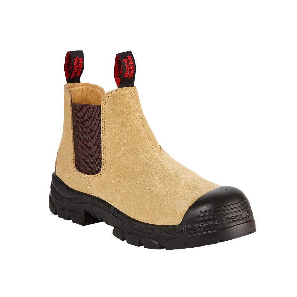 Hard Yakka Grit Pull On Steel Toe Safety Boot - Sand (Y60087)