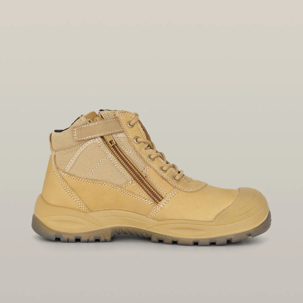 Hard Yakka Utility Zip Sided Steel Toe Safety Boot - Wheat (Y60120)