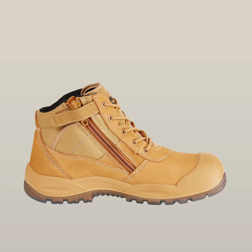 Hard Yakka Utility Zip Sided Steel Toe Safety Boot - Wheat (Y60120)