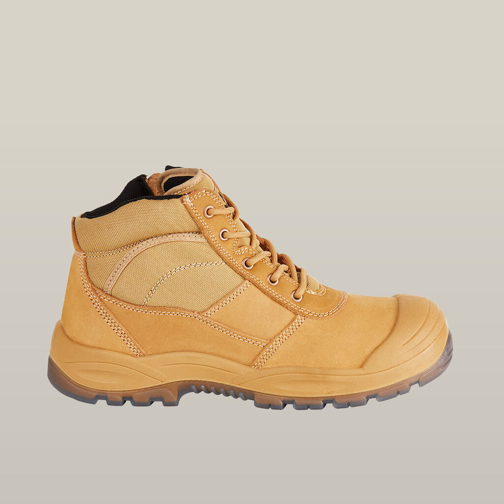 Hard Yakka Utility Zip Sided Steel Toe Safety Boot - Wheat (Y60120)