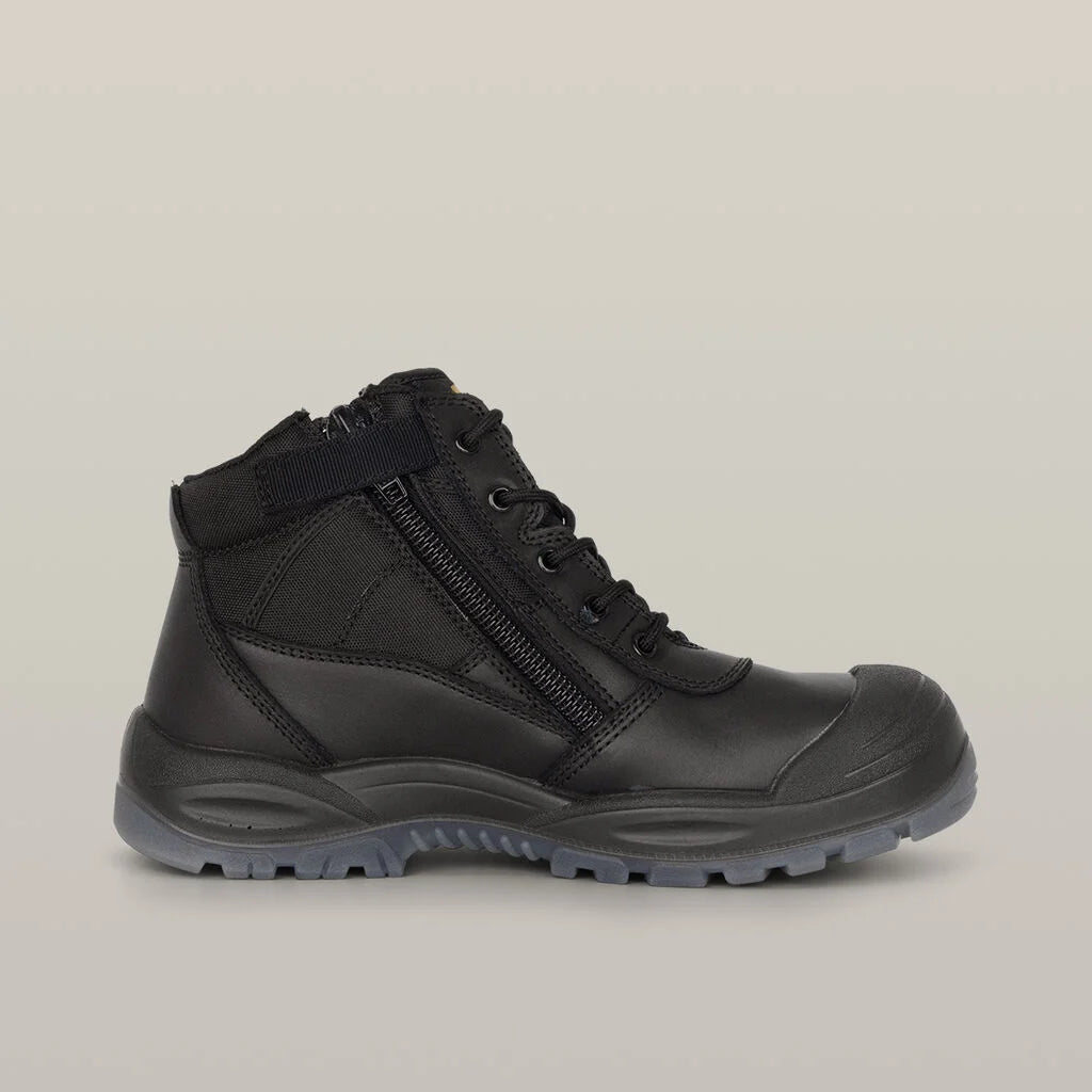 Hard Yakka Utility Zip Sided Steel Toe Safety Boot - Black (Y60125)