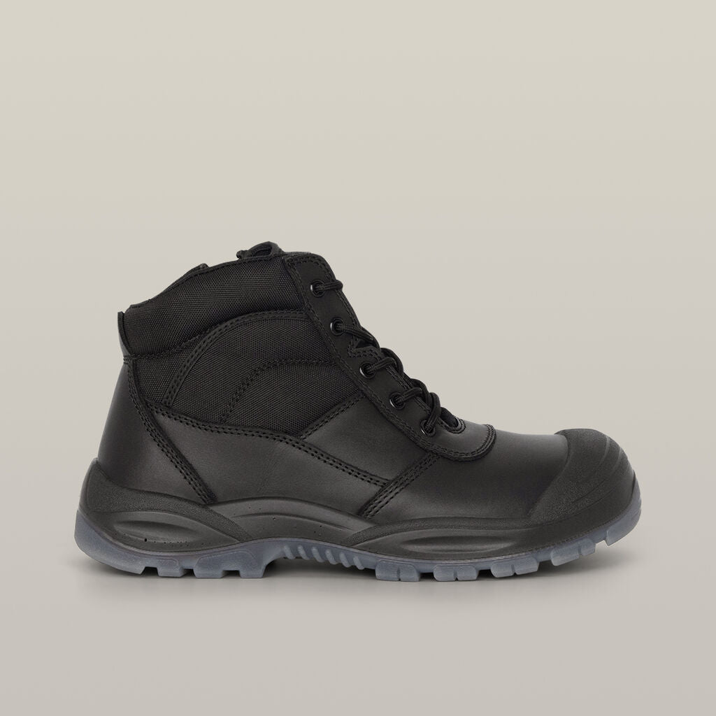 Hard Yakka Utility Zip Sided Steel Toe Safety Boot - Black (Y60125)