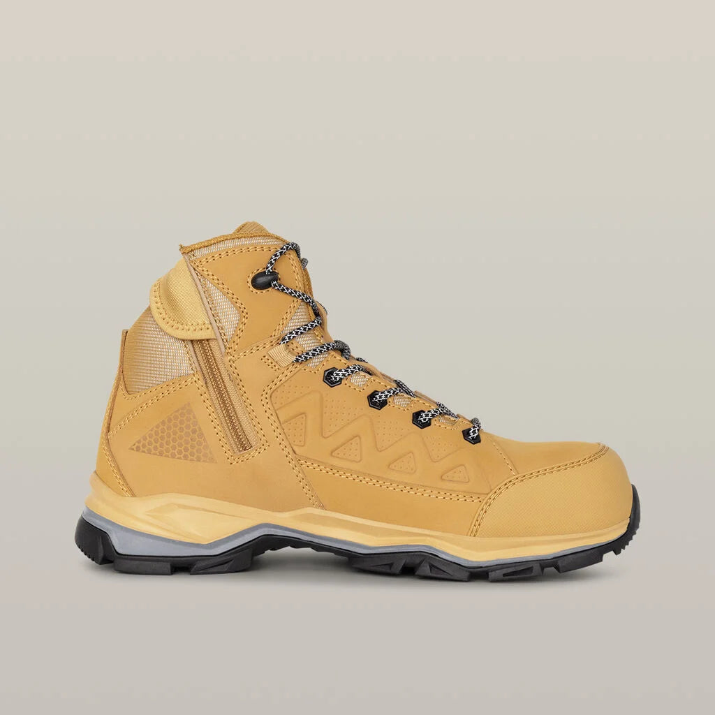 Hard Yakka Atomic Hybrid Lace Up & Side Zip Safety Boot - Wheat (Y60280)