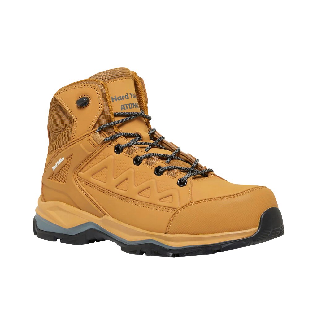 Hard Yakka Atomic Hybrid Lace Up & Side Zip Safety Boot - Wheat (Y60280)