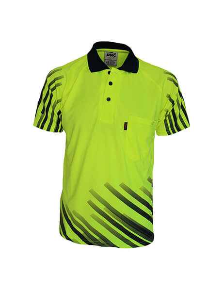 DNC Hivis Sublimated Full  Stripe Polo (3566)