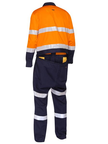 Bisley Taped Hi Vis Work Coverall With Waist Zip Opening (BC6066T)