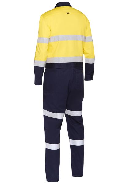 Bisley Taped Hi Vis Work Coverall With Waist Zip Opening (BC6066T)