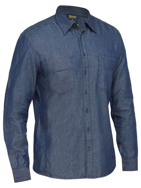 Bisley Mens Long Sleeve Denim Work Shirt (BS6602)